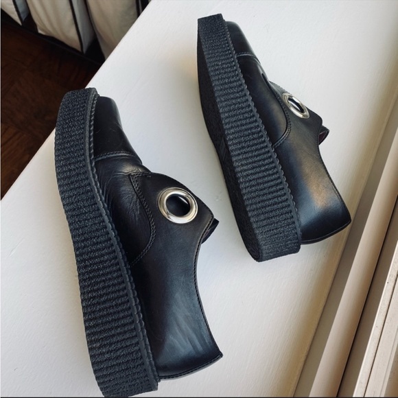 MARC JACOBS • Leather Platform Flats - Picture 5 of 13